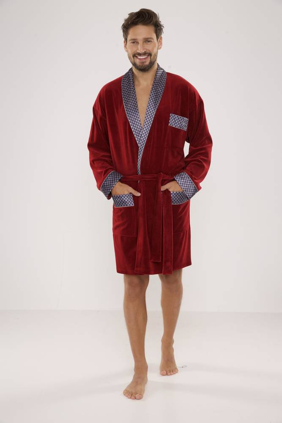 772 Bonjour forex Bademantel für Herren - kastanienbraun