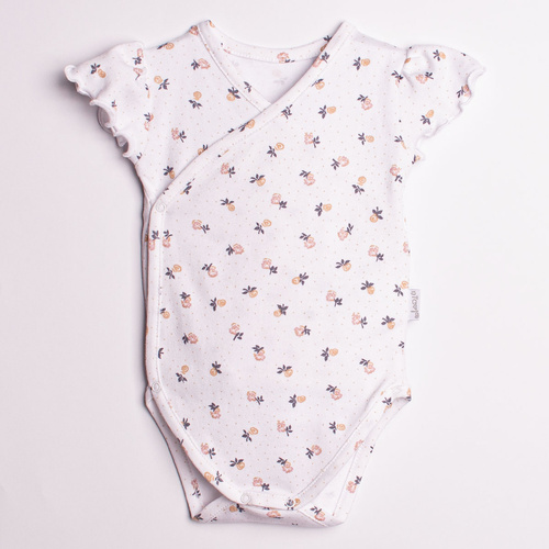 Mädchen Baumwollbody mit Kurzarm und Blumenmuster – Nicol, 220094