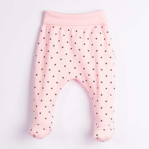 Nicol Tosia 225009 Baby-Schlafanzug-Hose 100% Baumwolle Rosa mit Herzchen