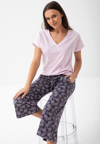 314 Luna Damenpyjama – Rosa Lila