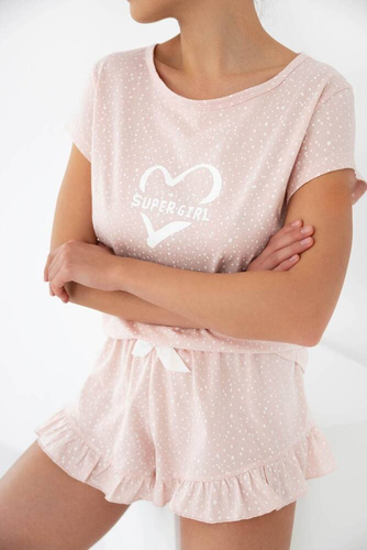 Super Girl Damen-Schlafanzug Sensis - hellrosa