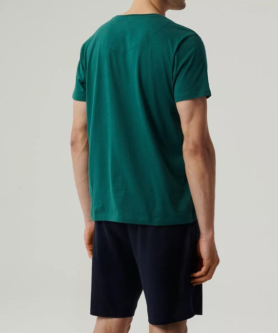 NMP-379 Herren-Kurzarmpyjama, Atlantic-Smaragd-Marineblau