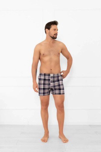 Britische Herren-Boxershorts im italienischen Stil – Baumwolle, kariert, klassisch