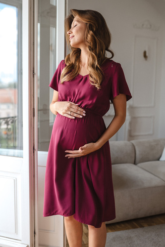 Milk & Love Lovely Dress Umstands- und Stillkleid in Beerenton