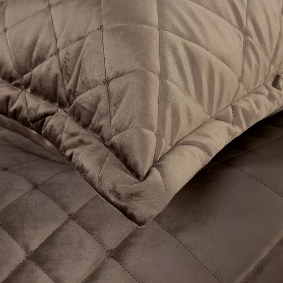 Ria 6 Dekorative Samt-Tagesdecke Eurocurtains braun