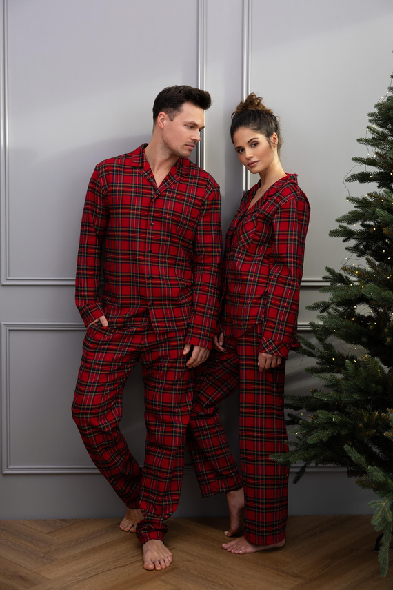 Damenpyjama Dayana Sensis – Flanell, lang, kariert