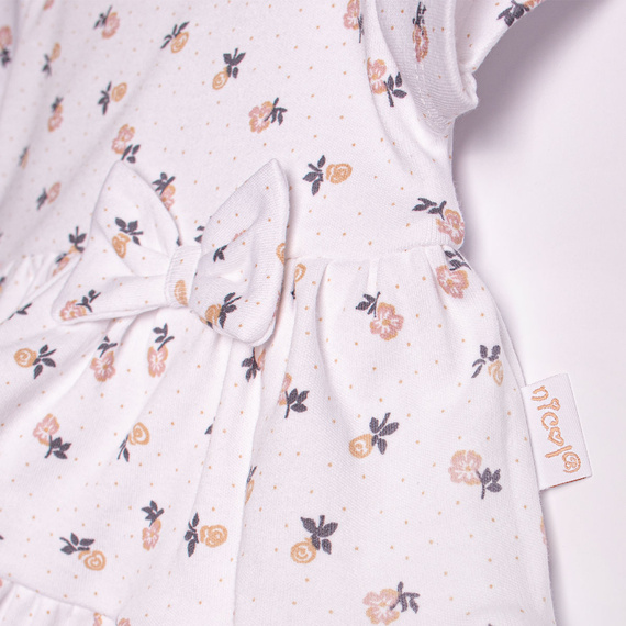 Nicol 220159 Baby Kleid-Body Mädchen Baumwolle Blumen mit Volans