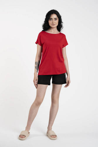 Ksenia Kurzarmbluse Italienische Mode - rot
