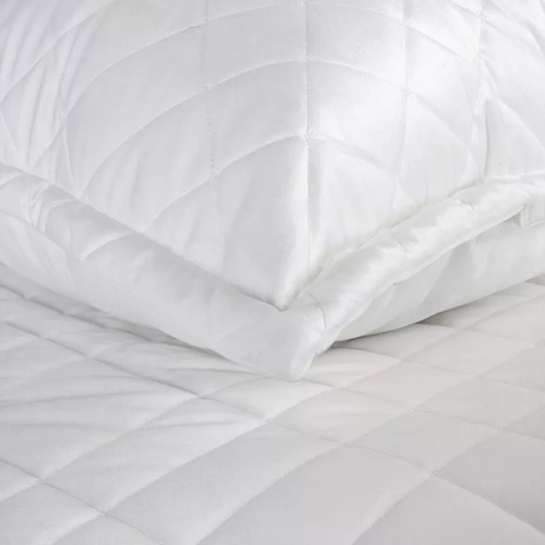 Ria 6 Dekorative Samt-Tagesdecke Eurocurtains weiß