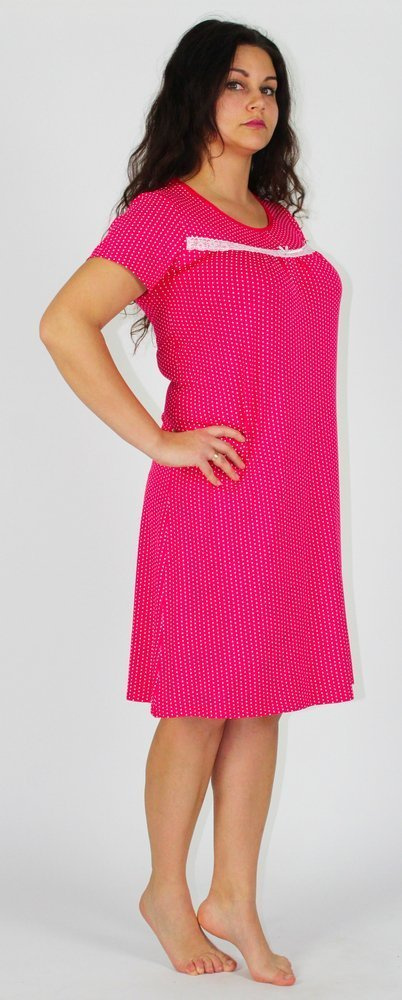 441 Juliette Forex Nachthemd - Himbeerfarben gepunktet