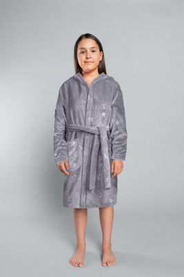 Arte Bademantel für Mädchen Italian Fashion- grau