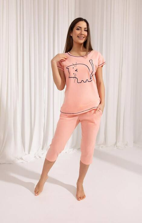 686 Regina Damenpyjama – Aprikose