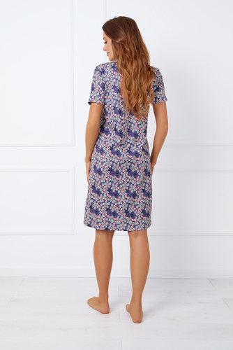 Carbonia ungeknöpft Nachthemd, kurze Ärmel Italienische Mode - Druck