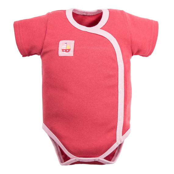 Ships Eevi Baby-Body, Himbeerumschlag – 100 % Baumwolle, kurze Ärmel
