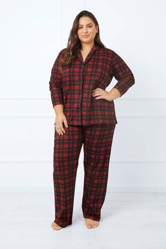 Nicola Damen Schlafanzug lange Ärmel, lange Hose Italian Fashion - Druck