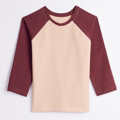 228142 Nicol FARMA Jungen-Raglanshirt aus Baumwolle beige-braun