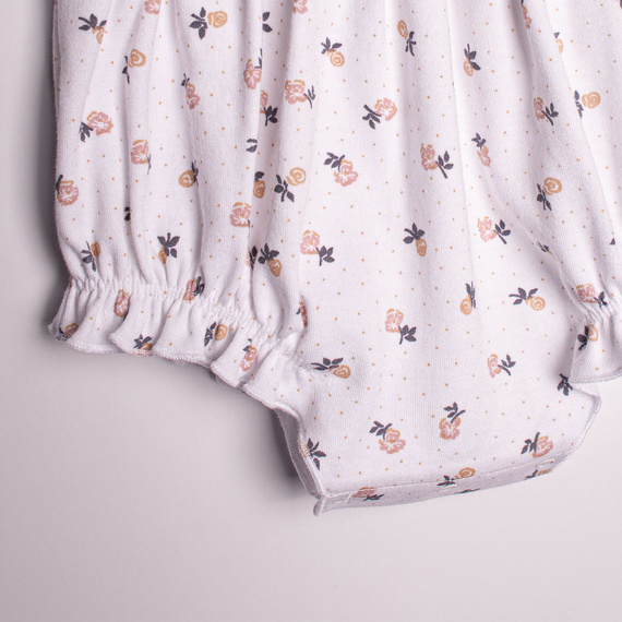 Nicol 220153 Baby Strampler Mädchen Baumwolle Blumen mit Rüschen