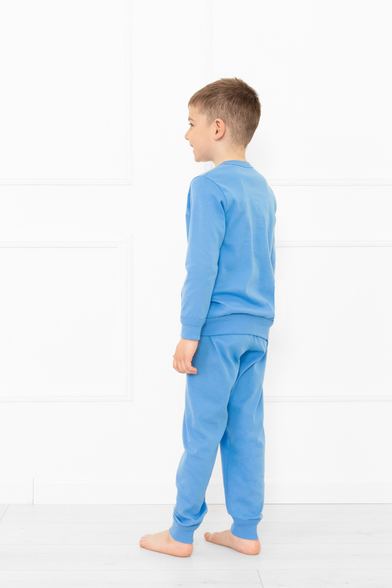 Schlafanzug Gordo für Jungen - Baumwolle, lange Ärmel und Hose mit Kordelzug Italian Fashion - blau 
