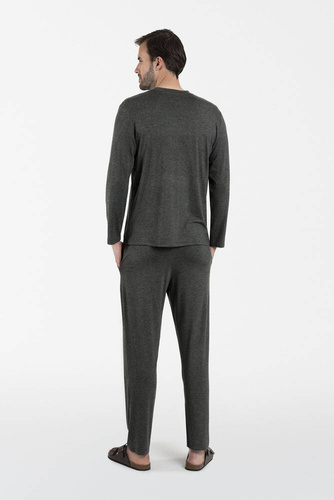 Akord Herren Schlafanzug lange Ärmel, lange Hose Italienische Mode - c.melanÅ¼ 