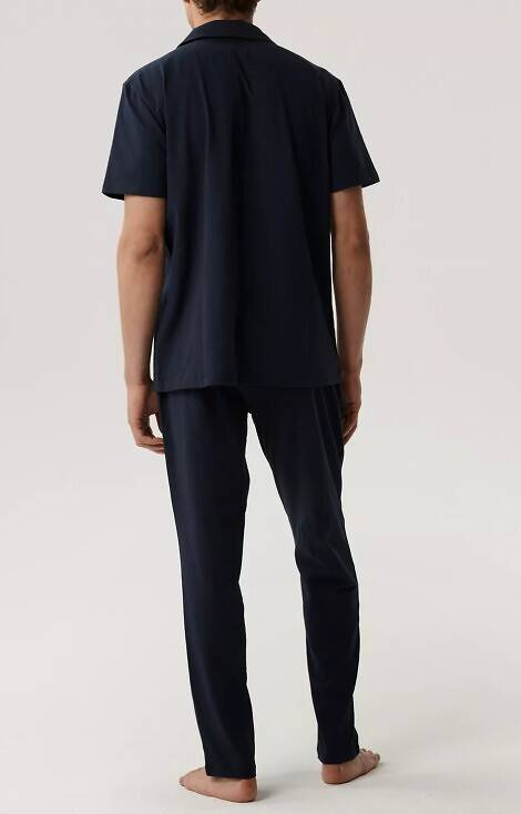 BNMP-002 Herren-Kurzarmpyjama, Atlantic – Marineblau
