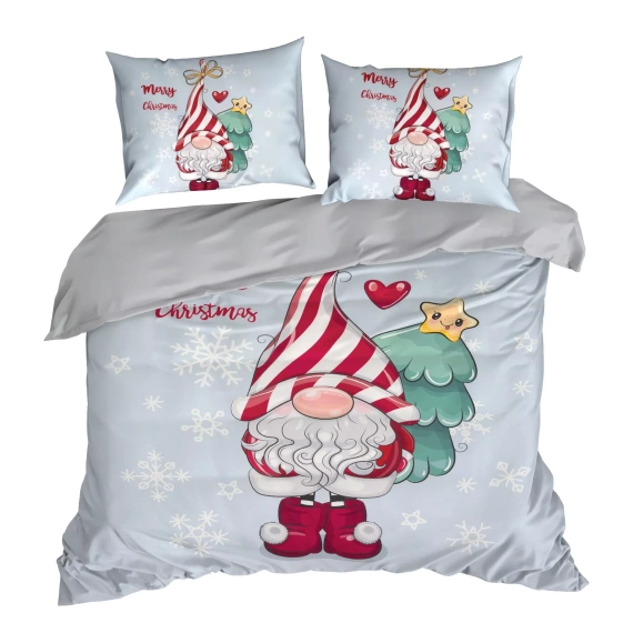 Beiner Weihnachtsbettwäsche Mikrofaser Eurocurtains – Sprite, Grau, weich und schnell trocknend