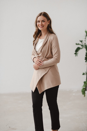 Beige Umstandsstrickjacke von Mama Wrap Milk&Love