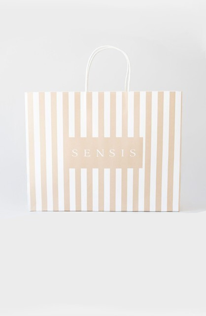 Sensis Geschenktüte – Papier, Streifen, klein B26 (36×4×28 cm)