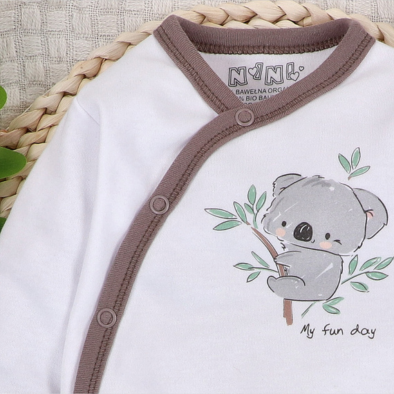 ABN-5202 Wickelbody Nini Sweet Koala weiß 100% Bio-Baumwolle