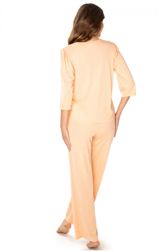 86658 Patrycja Damenpyjama Möwe Aprikose