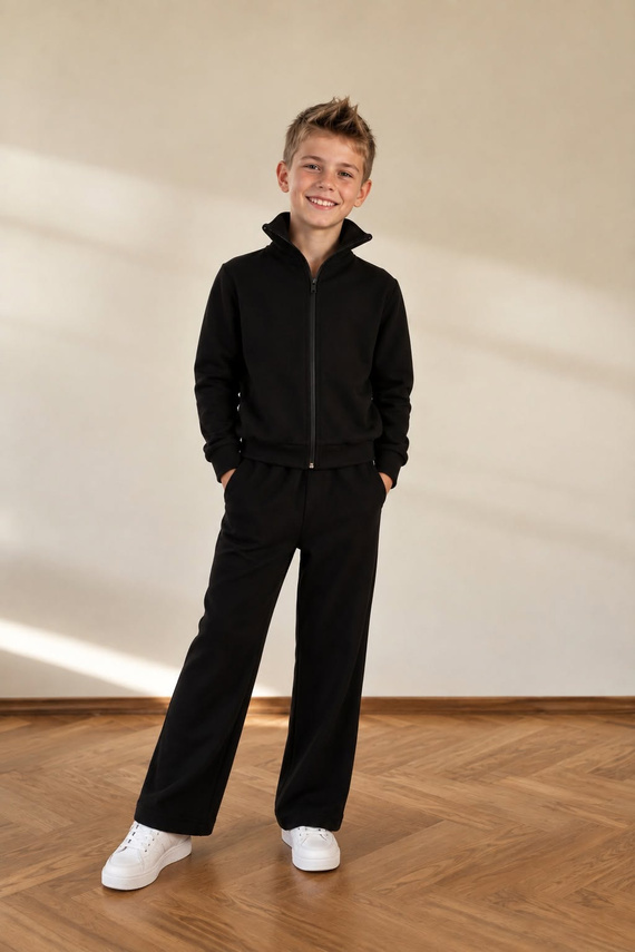 Bambarillo Chill schwarze Kinder-Jogginghose aus Baumwolle