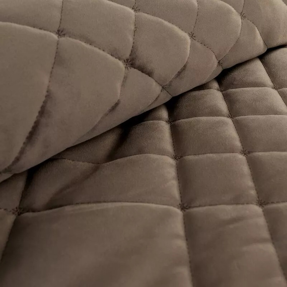 Ria 6 Dekorative Samt-Tagesdecke Eurocurtains braun