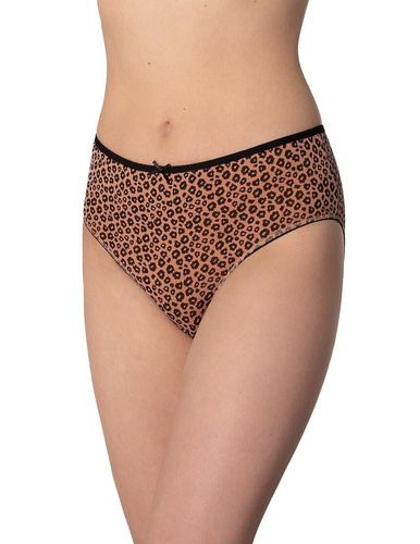 Damen Baumwollslips Lama L-122 BI-67 – Bikini Slip 3er Set Panther/Zebra