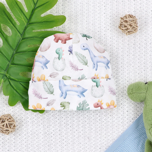 ABN-5580 Dino Explorer Nini Babymütze – Bio-Baumwolle, weich und luftig