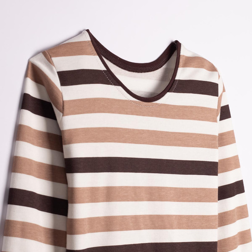 227038 Nicol BENEK Jungen-Pyjama 100% Baumwolle gestreift braun