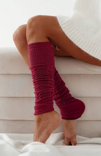 0705-001 Milena durchbrochene Leggings – Burgund