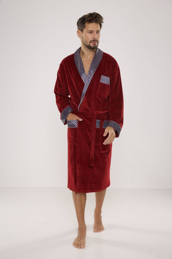 773 Bonjour forex Bademantel für Herren - kastanienbraun