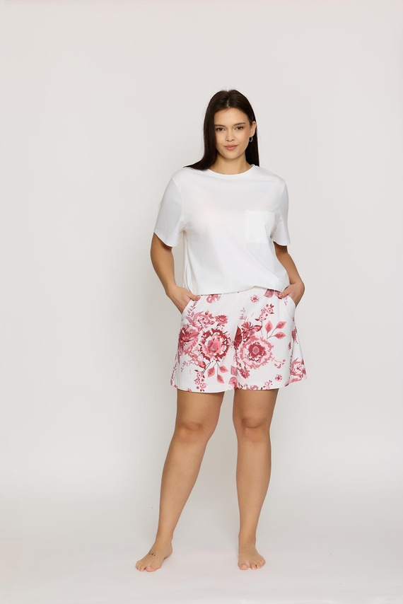 Damen-Pyjama Elara PI82 Mefemi by Nipplex aus Baumwolle mit kurzem Arm