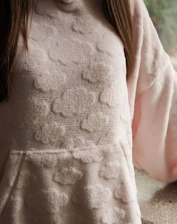 Runa Damen-Kapuzenbluse Italian Fashion - rosa