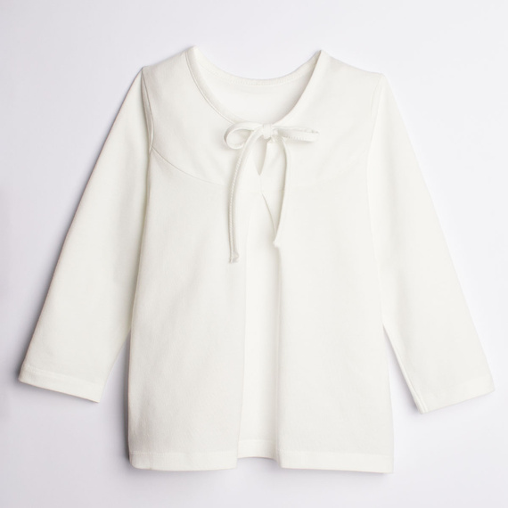 Mädchenbluse Nicol 221139 Baumwolle Langarm elegant weiß bequem