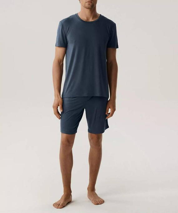 BNMP-005 Herren-Kurzarmpyjama, Atlantik-Marineblau