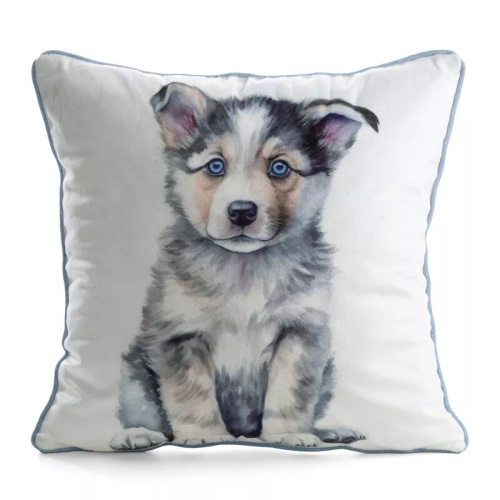 Kissenbezug Animal 45x45 Samt Eurofirany mit Reißverschluss husky