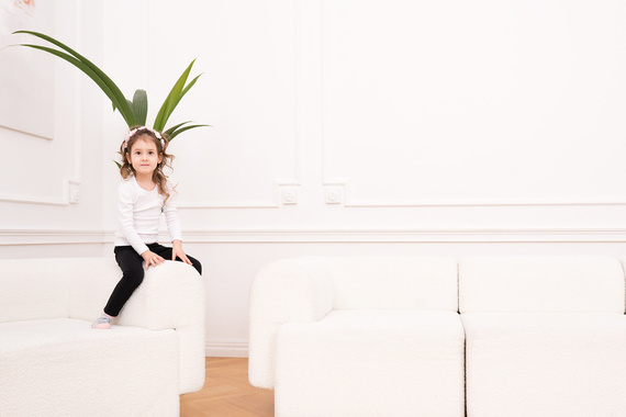 Tosia T-Shirt für Mädchen, langarm italienische Mode- weiß 