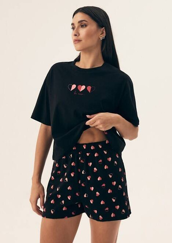 42649 Necesito Henderson Damenpyjama – schwarz