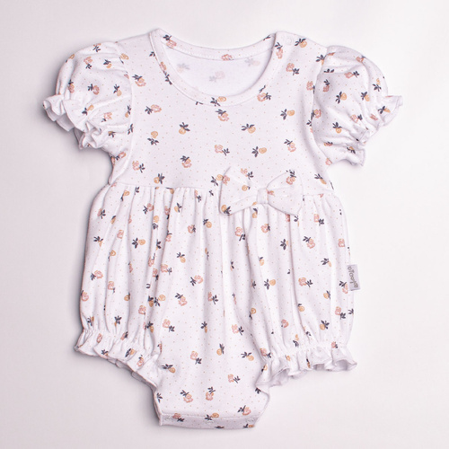 Nicol 220153 Baby Strampler Mädchen Baumwolle Blumen mit Rüschen