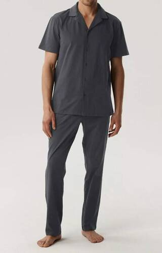 BNMP-002 Herren-Kurzarmpyjama, Atlantic – Dunkelgrau