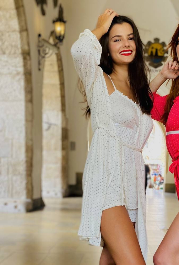 915 Dots Damen Schlafanzug Forex - ecru