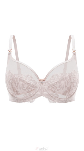 Biustonosz Soft Claudine Unikat Beige Bestickter Weicher Bügel-BH