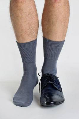 Purista Terry Herren-Regina-Socken – hellgrau