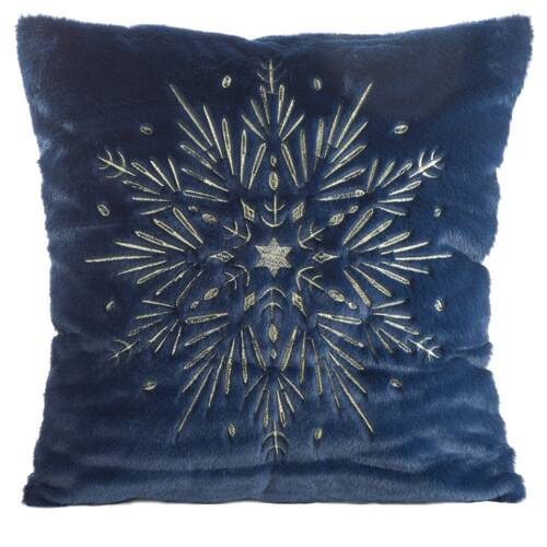 Ch 119C Weihnachtsstern-Kissenbezug, Marineblau von Eurocurtains