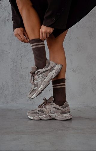 0200-184 Two Stripes Milena Damensocken braun – Baumwolle, gestreift